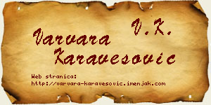 Varvara Karavesović vizit kartica
